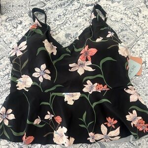Floral swim top